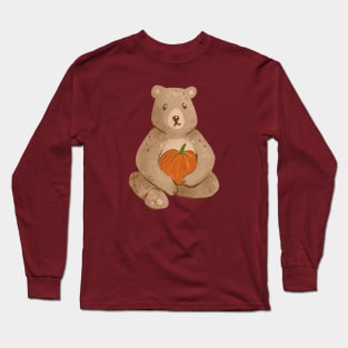 Cute Fall Bear Long Sleeve T-Shirt